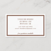 田舎モダンの 名刺 (裏面)