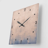 田舎モダンバラ金ゴールドブルー抽象芸術 スクエア壁時計 (傾斜)