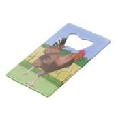 田舎ランニングののオンドリ クレジットカード栓抜き (裏面アングル)