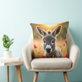 田舎ロバの不思議な目の平和芸術 クッション (椅子)