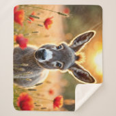 田舎ロバの不思議な目の平和芸術 シェルパブランケット (正面)