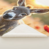 田舎ロバの不思議な目の平和芸術 シェルパブランケット (3/4)