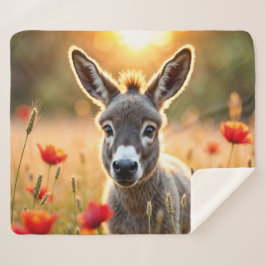 田舎ロバの不思議な目の平和芸術 シェルパブランケット