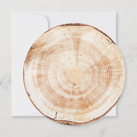 田舎ロマン素朴ツの結婚木の樹皮 招待状 (裏面)