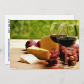 田舎ワイン、チーズ及びフルーツ 招待状 (正面/裏面)