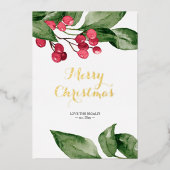 田舎写真メリークリスマスカード 箔シーズンカード (正面)