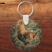 田舎初期の農地鶏の素朴な鶏 キーホルダー (正面)