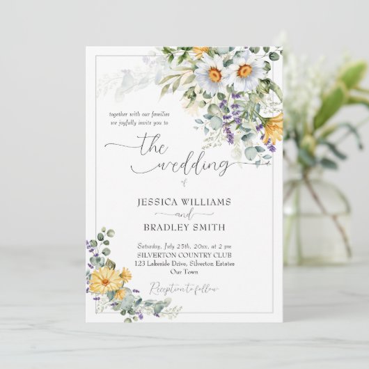 田舎国エレガントの花ユーカリ 招待状 (スタンド正面)