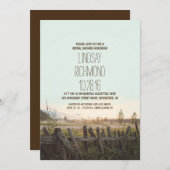 田舎地方のブライダルシャワーへの招待 招待状 (正面/裏面)