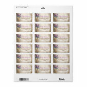 田舎地方の紫色のライラック住所 シール (フルシート)