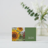 田舎夏フランスの園happy sunflower 名刺 (スタンド正面)