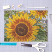 田舎夏フランスの園happy sunflower 薄葉紙 (クラフト)