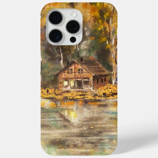 田舎家風の木製アートiPhone 15ケース Case-Mate iPhoneケース (裏面)