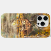 田舎家風の木製アートiPhone 15ケース Case-Mate iPhoneケース (裏面 (横))