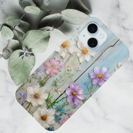 田舎家風の野生花 コテージ フラワー iPhone 15ケース