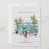 田舎家風トラックのクリスマスカード シーズンカード (正面)