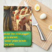 田舎居心地の良いキッチンタオル キッチンタオル (四つ折り)