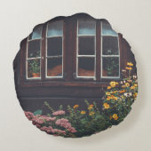 田舎庭付きカントリーコテージ ラウンドクッション (裏面)