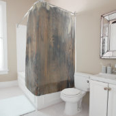 田舎擦り切れた，木，茶色，壁，ヴィンテージ，国，チック，s シャワーカーテン (インサイチュ)