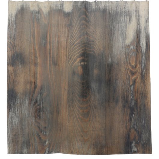 田舎擦り切れた，木，茶色，壁，ヴィンテージ，国，チック，s シャワーカーテン (正面)