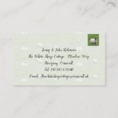 田舎新しい住所ヒツジカードへの移動 名刺 (裏面)