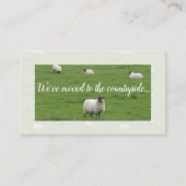 田舎新しい住所ヒツジカードへの移動 名刺 (正面)