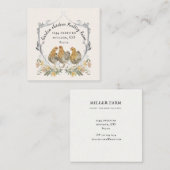 田舎水紋農家の名刺 スクエア名刺 (正面/裏面)