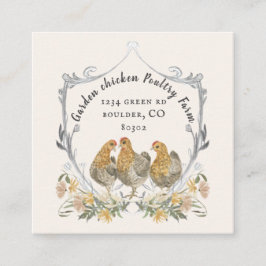 田舎水紋農家の名刺 スクエア名刺