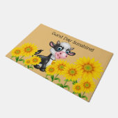 田舎牛の姿 ドアマット (アングル)