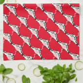 田舎牛の柄のキッチンタオル キッチンタオル (折り畳み)