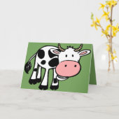 田舎牛用グリーティングカード カード (黄色い花)