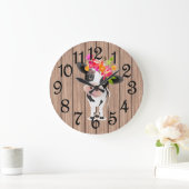 田舎牛 ラージ壁時計 (ホーム)