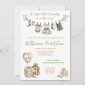 田舎物干し女の子シャワーの小さなビット 招待状 (正面)