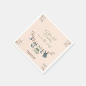 田舎物干し用の赤ちゃんシャワーの少し スタンダードカクテルナプキン (角)