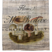 田舎田舎フランスのの童話の森のキノコ シャワーカーテン (正面)