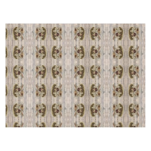 田舎田舎フランスのの童話の森のキノコ テーブルクロス (正面(横))