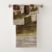 田舎田舎フランスのの童話の森のキノコ バスタオルセット (インサイチュ)