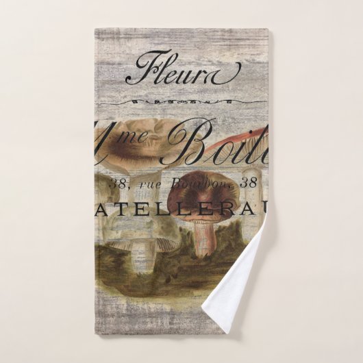 田舎田舎フランスのの童話の森のキノコ バスタオルセット (ハンドタオル)