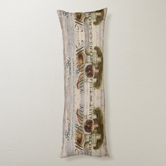 田舎田舎フランスのの童話の森のキノコ ボディピロー (裏面 (縦))