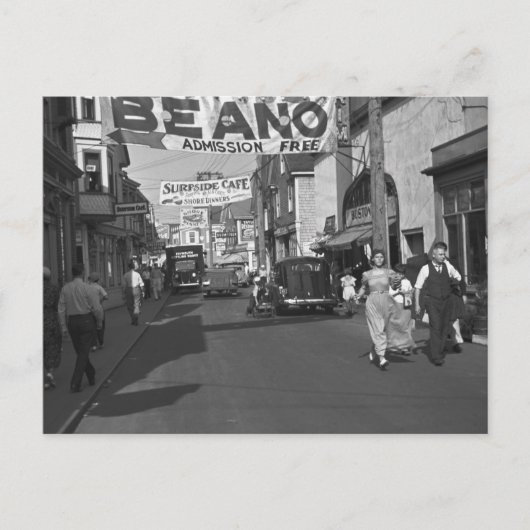 田舎町、ミサ。:1937 ポストカード (正面)