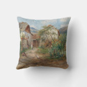 田舎素朴の花の庭 クッション (裏面)