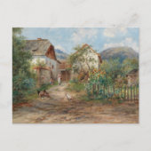 田舎素朴の花の庭 ポストカード (正面)