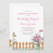 田舎素朴地方 |ファームハウス卒業パーティー 招待状 (正面/裏面)