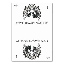 田舎結婚の馬と花魚 テーブルナンバー