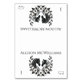 田舎結婚の馬と花 – 豚肉 テーブルナンバー