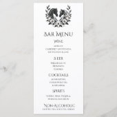 田舎結婚の馬結婚と花 メニュー (裏面)