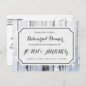 田舎結婚式のリハ素朴ーサルディナー ポストカード (正面/裏面)