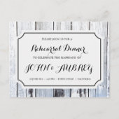 田舎結婚式のリハ素朴ーサルディナー ポストカード (正面)