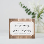 田舎結婚式のリハ素朴ーサルディナー ポストカード (スタンド正面)