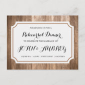 田舎結婚式のリハ素朴ーサルディナー ポストカード (正面)